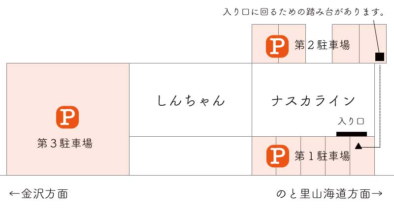 ナスカライン駐車場